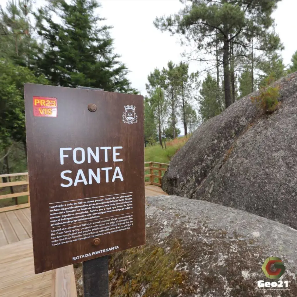 percurso pedestre rota geo21 rota da fonte santa calde viseu