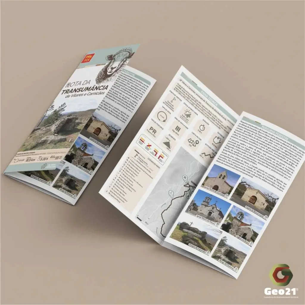 rota da transumância de vilares e carnicães Geo21 percurso pedestre app design territorial