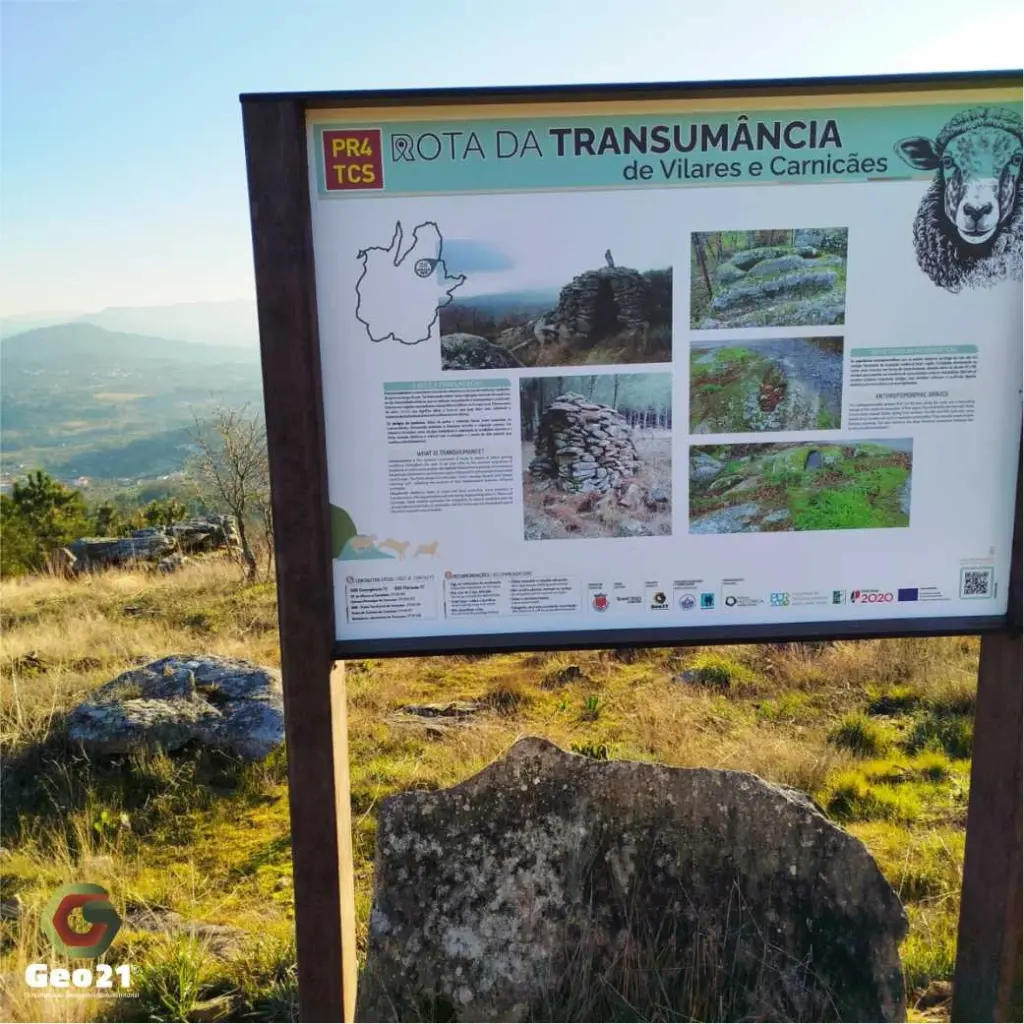 rota da transumância de vilares e carnicães Geo21 percurso pedestre app design territorial