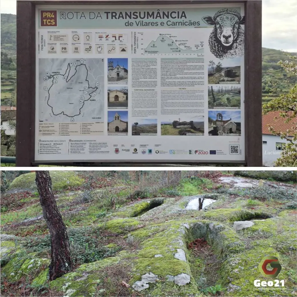 rota da transumância de vilares e carnicães Geo21 percurso pedestre app design territorial