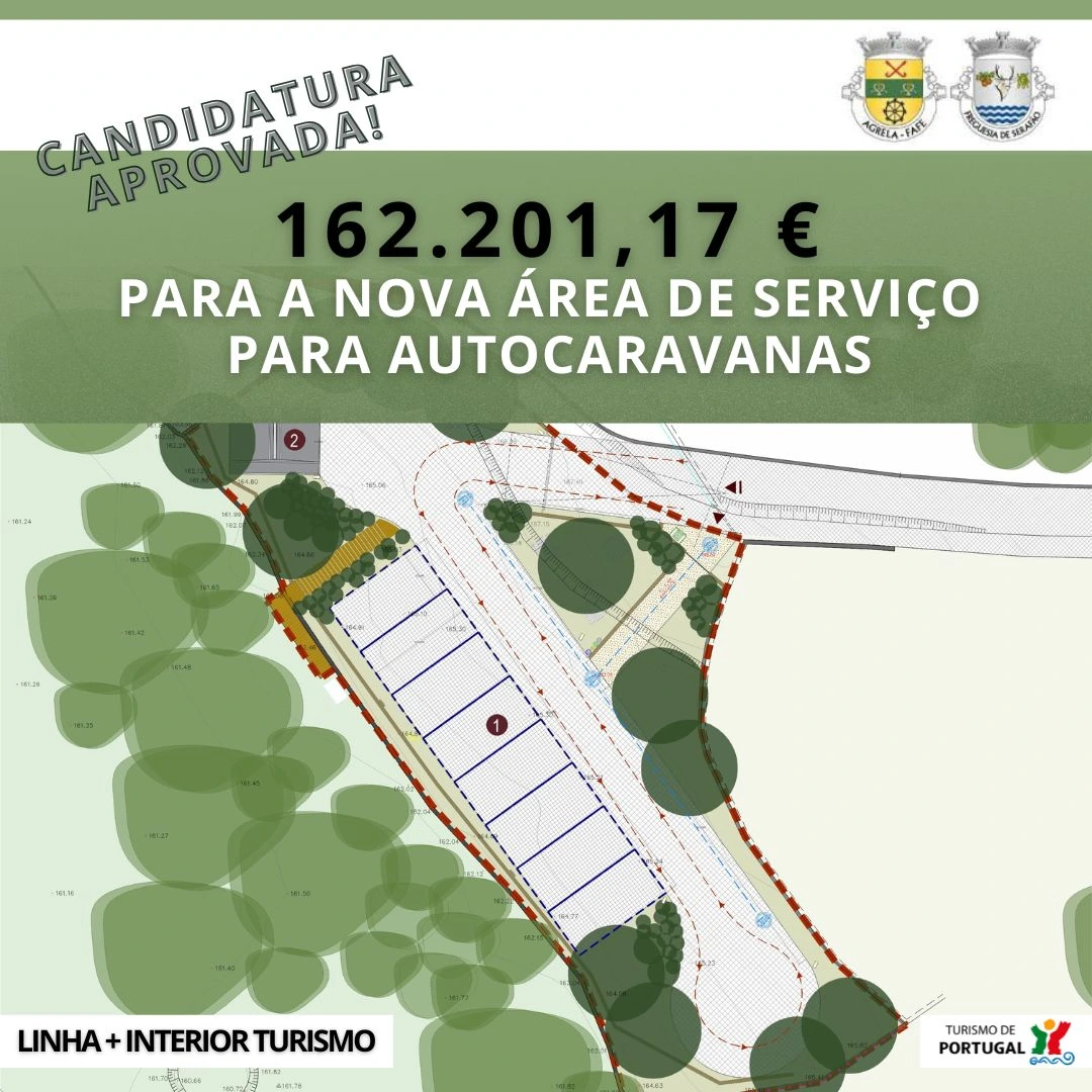 Projeto da Área de Serviço para Autocaravanas de Agrela e Serafão aprovado pela Linha + Interior Turismo