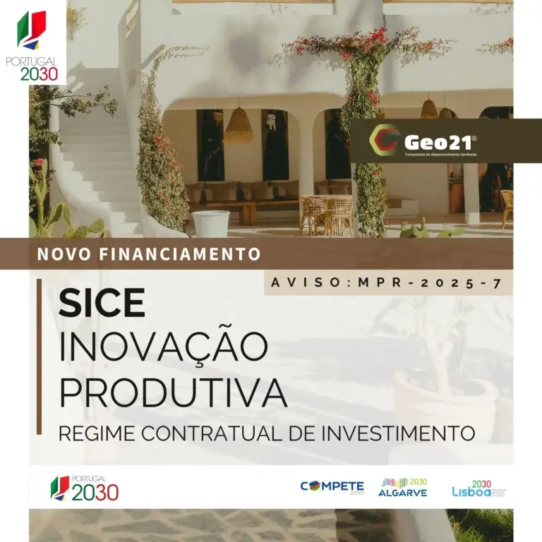 sice inovação produtiva Regime Contratual de Investimento turismo geo21