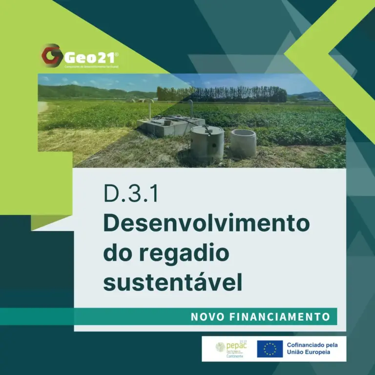 apoio Desenvolvimento do regadio sustentável Pepac Geo21